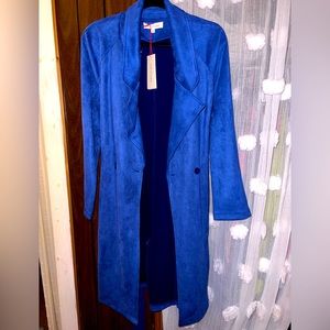Solitaire Faux Suede blue Jacket